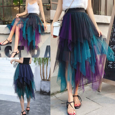 long skirt, Medium, skirts female, asymmetric
