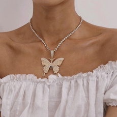 butterfly, Diamond Necklace, necklaceaccessorie, butterflynecklace