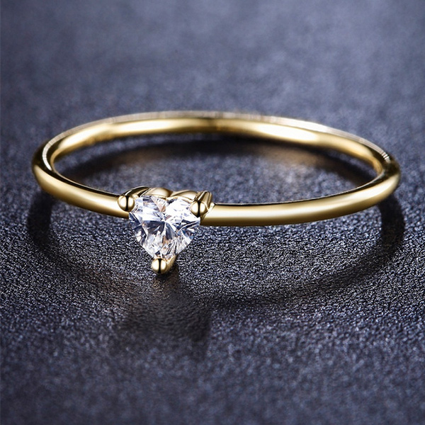 small heart shaped diamond ring