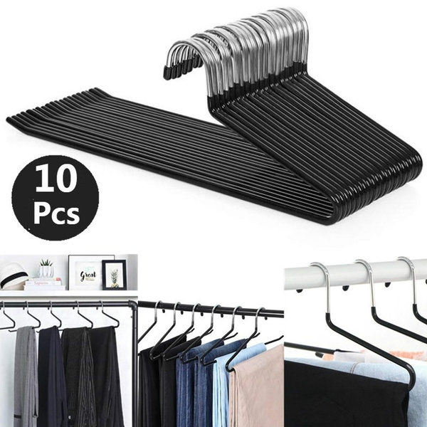 Multifunctional Stainless Steel Pant Clothes Hangers Luxury Velvet Trouser  Pant Hanger with Black Vinyl Nonslip Coating - China Trousers Hanger and  Blanket Hangers price | Made-in-China.com