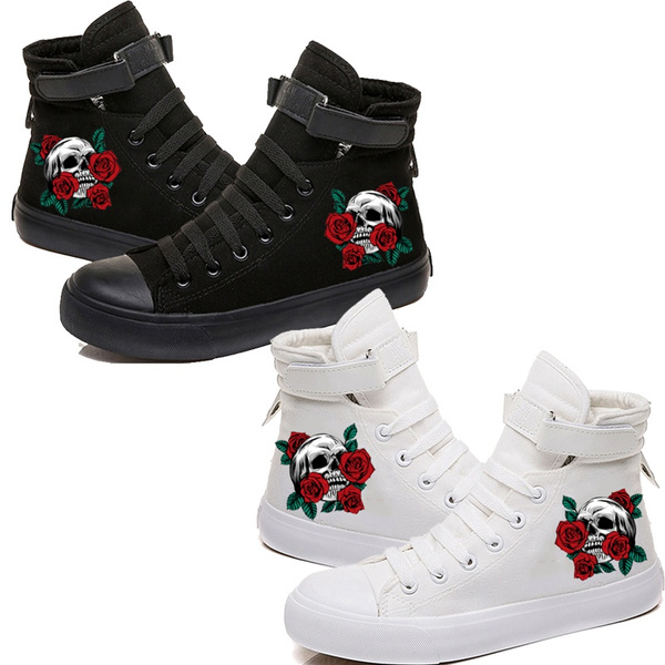 skull canvas shoes