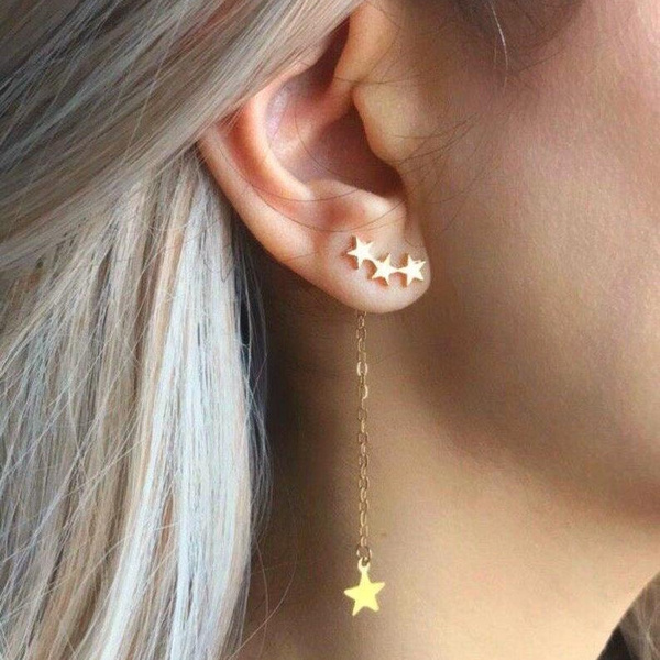 Star Dangle Drop Earrings