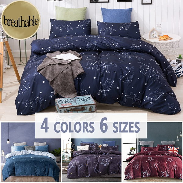 Constellation Star Print Pattern Duvet Cover Bedding Set