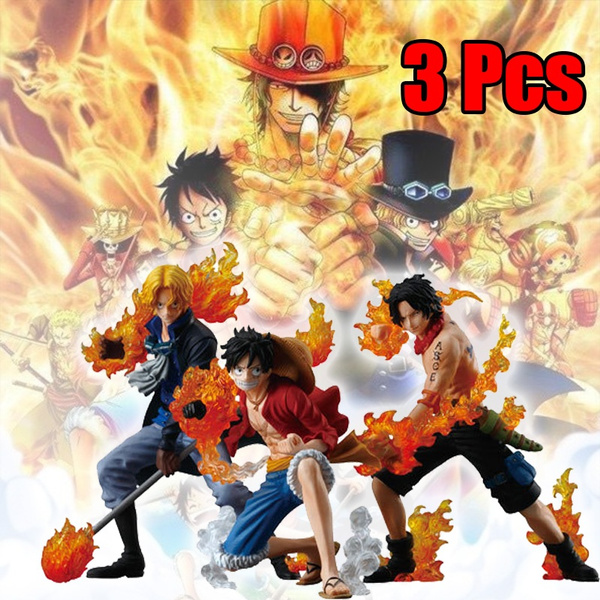 3 Pcs Anime One Piece Figure Ace Luffy Sabo Collectible Action Figure Japanese Anime Figure Pvc Cartoon Figurine One Piece Toys Wish