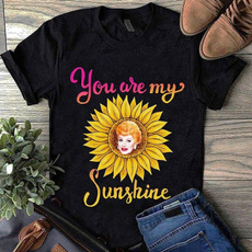 Flowers, Cotton T Shirt, Sunflowers, unisex