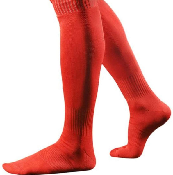 Men Women Adults Football Soccer Hockey Socks Knee Length Sports Long Socks 