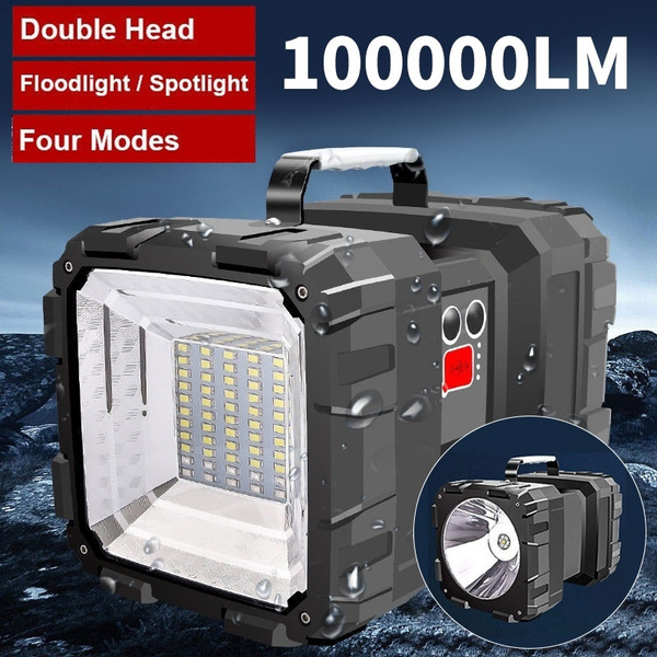 Twin Heads spotlight use LED SuperBright Rechargeable Emergency Light 