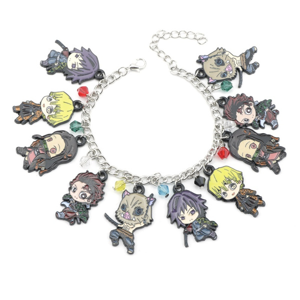 Japanese Anime Demon Slayer Kimetsu No Yaiba Bracelets Men Kamado Tanjirou Metal Bangle For Fans Cosplay Cartoon Cute Character Wish Japanese Anime Demon Slayer Kimetsu No Yaiba Bracelets Men Kamado Tanjirou Metal Bangle For Fans Cosplay Cartoon Cute Character Wish