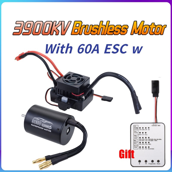 Combo Moteur Brushless 3650 3100KV + ESC 60A Étanche Pour Voiture RC 1/10