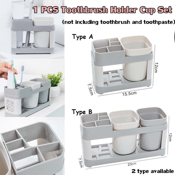 1 Pcs Munltifunctional Toothbrush Storage Cup Holder Set Bathroom ...