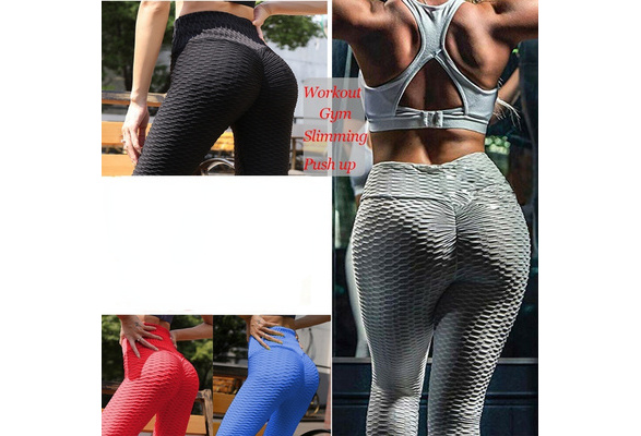 Details about   Womens High Waist Yoga Pants Workout Leggings Anti-Cellulite Push Up Trousers 