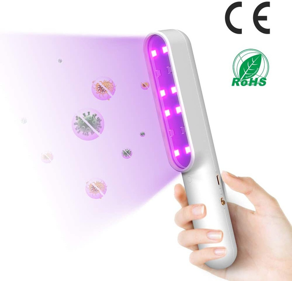 Ultraviolet Disinfection Lamp UV Wand Light，Rechargeable by USB，Portable for Travel Hotel Home Office Use 