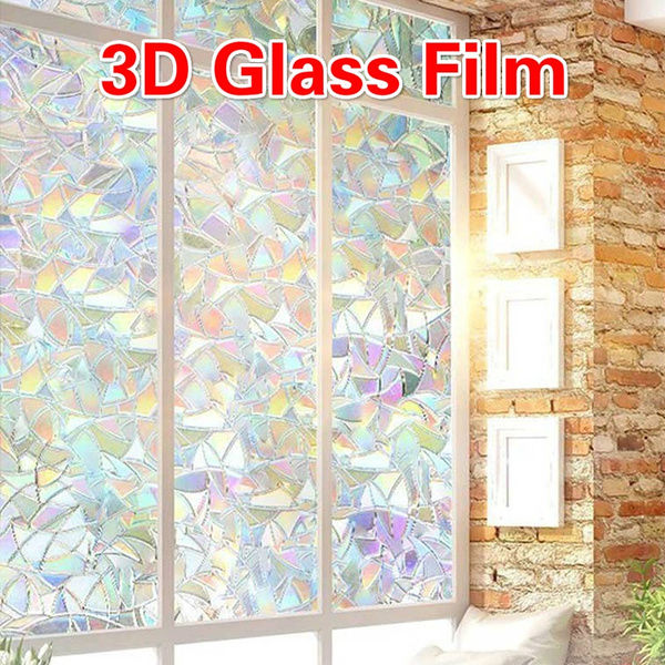 3d Selfadhesive Window Glass Film Irregular Pattern Antiultraviolet
