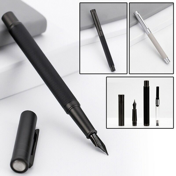 HongDian Fountain Pen With 0.4mm-0.5mm EF/F Nib Converter Pen Black White 
