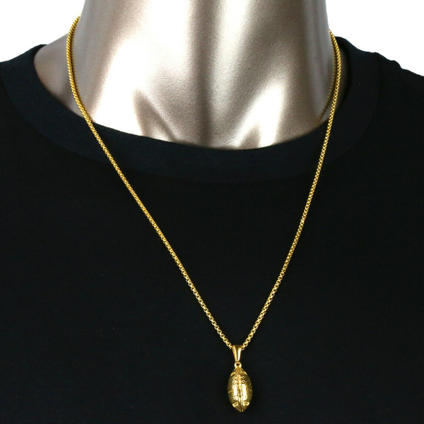 Mens 14k Gold Stainless Steel 24\