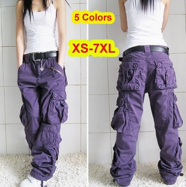 Hot Women's Cargo Pants, Multi-pocket 