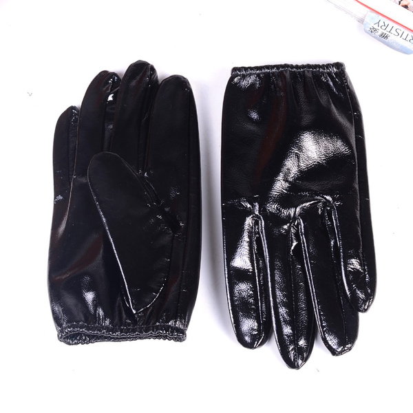 Shiny deals black gloves