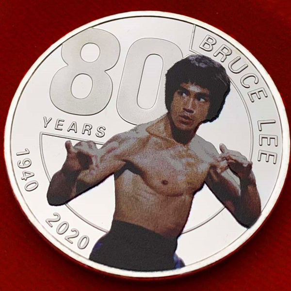WR Collectibles Kung Fu Bruce Lee Silver Coin Medal The Way Of The Dragon Gifts 