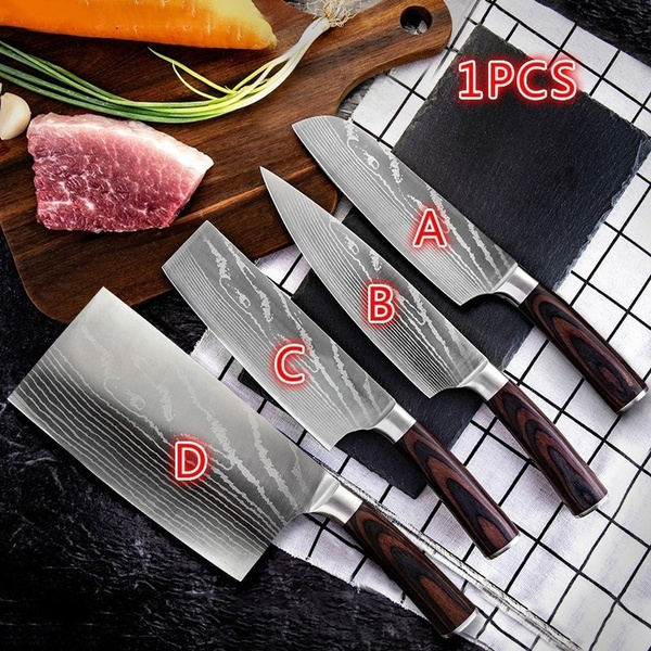 Kitchen Knives Set Forged Meat Cleaver Knife Damask Stainless Steel Chef  Knife Cooking Set Cooking Tools