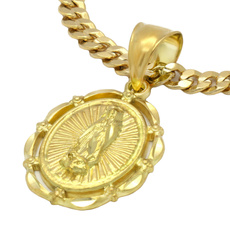 blessedmarynecklace, goldplated, gold, Chain