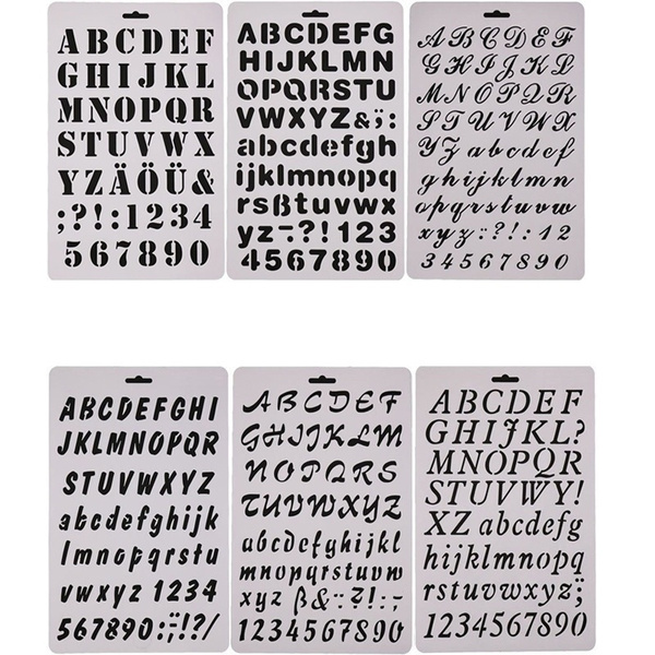 Plastic Letter Stencils Alphabet Number Drawing Painting Template for  Scrapbook, Graffiti, Card and Craft Projects