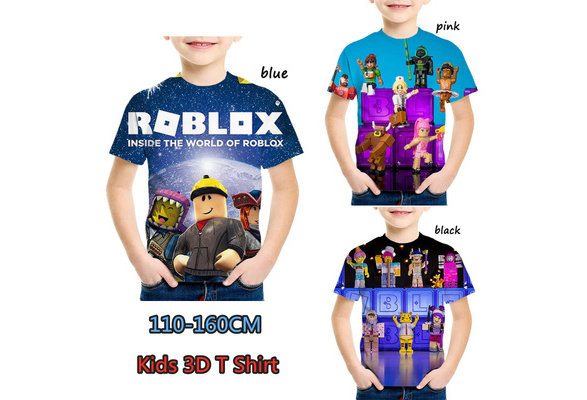 2020 Funny Cartoon Roblox 3d Printed Kids T Shirt Boys And Girls Fashion Short Sleeve Round Neck Tees Wish - pocket robux t shirt in 2020 shirts kids designer dresses t shirt
