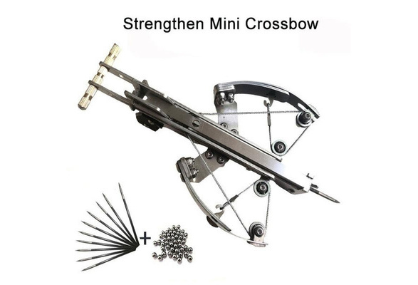 New Upgrade Style Mini Toys Gifts Powerful Mini Crossbow Stainless Steel  Shooting Toy Including Installation Tools Fire Arrow and 4 Mm Steel Ball