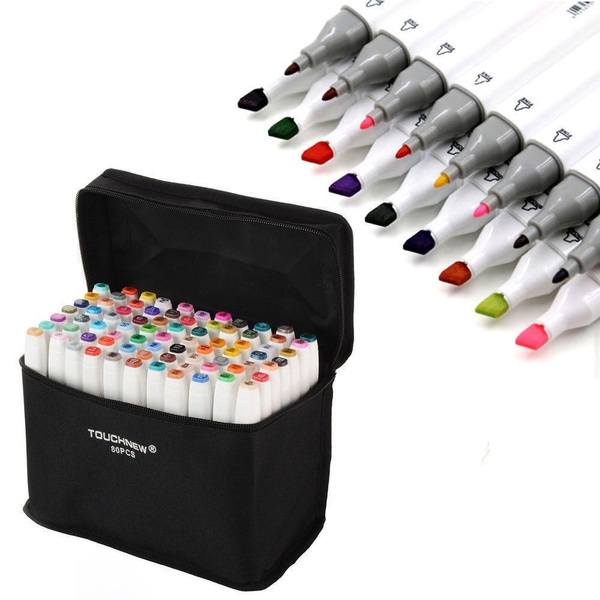 80 Color Set TOUCHNEW 6 Alcohol Graphic Art Twin Tip Pen Marker Animation  Mango Drawing, 80-Pack