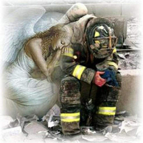 Fireman Wall Art 5d Diamond Painting Rhinestone Full Diamond