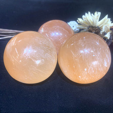 gypsum, seleniteball, orangegypsum, crystalsphere