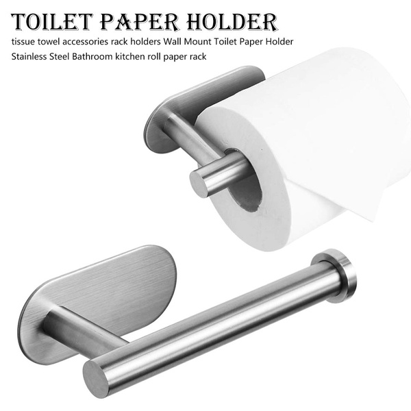 Toilet Paper Holder Wall Mounted Bathroom Kitchen Roll Tissue