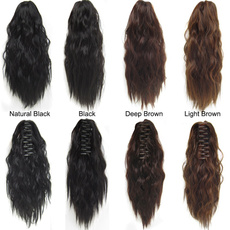 Hairpieces, pony, human hair, Hair Extensions & Wigs