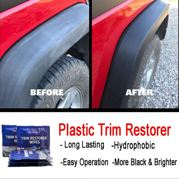Car Refurbisher Wipes Car Interior Plastic Leather Parts Refurbishing Agent  Black to Black Plastic Trim Restorer