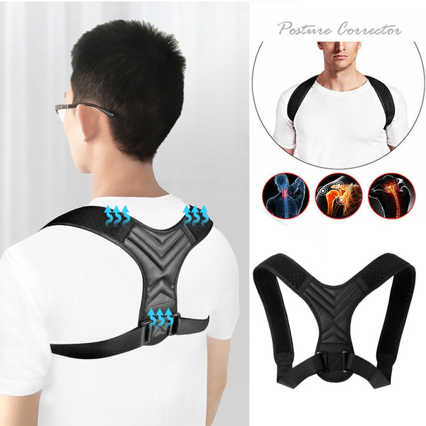 1 PC Men Straps Corset Posture Clavicle Spine Back Posture Corrector  Shoulder Straight Support Prevents Slouching Brace Belt Therapy