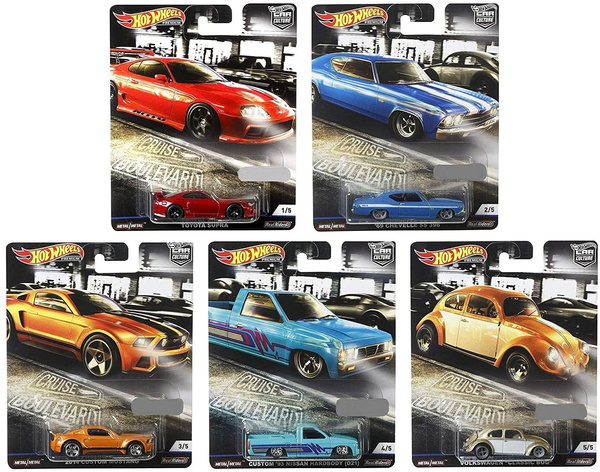 5台セット　ホットウィール　CRUISE BOULEVARD Hot Wheels Premium 2019 Car Culture Cruise Boulevard Set of 5 | Wish