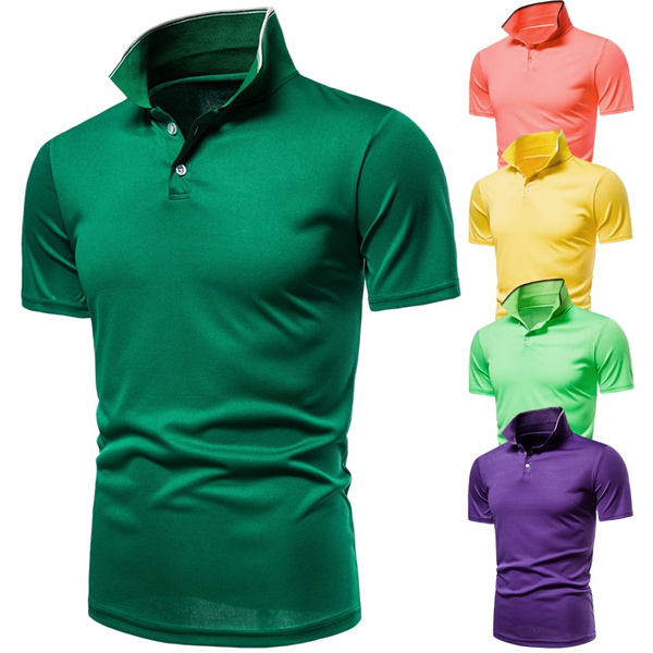 2020 New 6 Color Summer Men Fashion Short Sleeved T Shirt Casual Sports ...