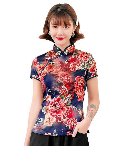  Shanghai Story Short Sleeve Long Qipao Chinese