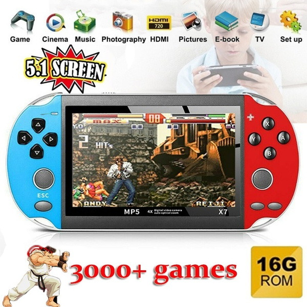 2020 New Upgrade 5.1inch Hand-held Gaming Player 8GB ROM PSP Console Hand  Game Machine Built-in 3000+ Games PK Nintendo Switch