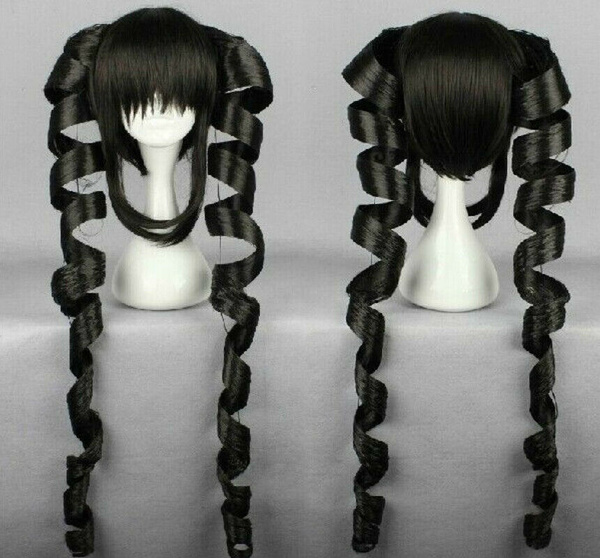 Cosplay Danganronpa Celestia Ludenberg Long Straight Black Wig With Cap Free Shipping