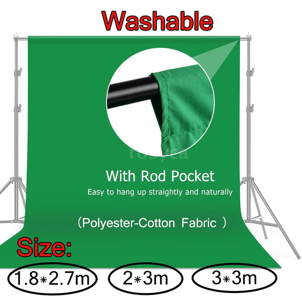 Professional Green Screen Backdrop Studio Photography Background Washable Durable Polyester Cotton Fabric Seamless One Piece Design For Portrait Product Shooting Wish