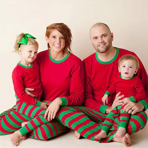 Xmas New Family Matching Christmas Pajamas PJs Sets Kids Xmas Sleepwear Nightwear