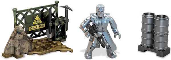 Set Di Figure Mega Bloks Terminator Genisys T-800, Giocattolo Da Collezione, Nuovo