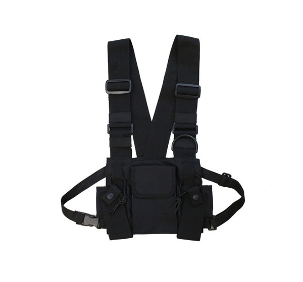 Men Women Chest Front Backpack Chest Rig Bag Multi-Pocket Vest Hip Hop ...