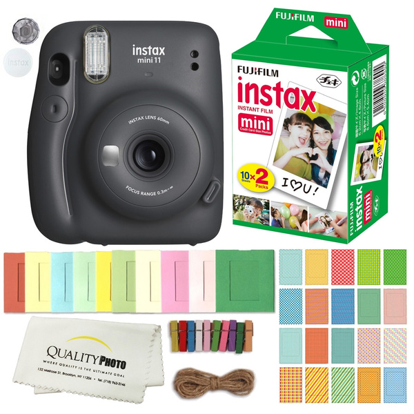 Remmen Hassy kalender FUJIFILM INSTAX Mini 11 Instant Film Camera (Charcoal Gray) Plus Instax  Film and Accessories Stickers, Hanging frames and Microfiber Cloth | Wish