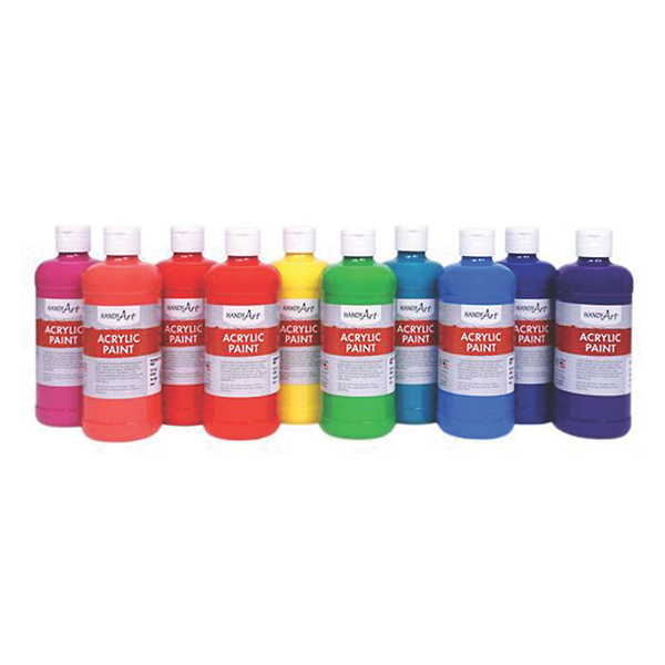 Bulk 10 Pc. Tropical Assorted Colors Acrylic Paint - 16 oz.