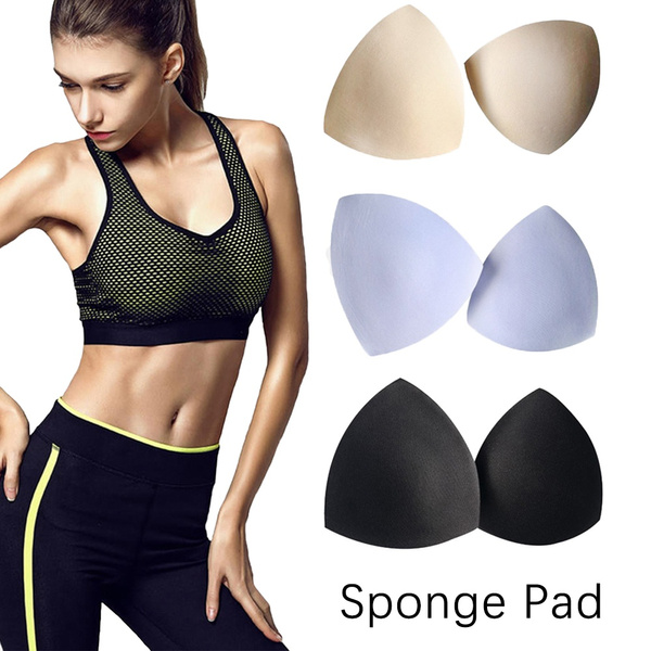 Triangle Bra Pads Inserts Bra Cups Inserts Removable for Swimsuit Bikini 