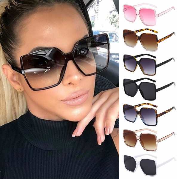 New 2019 Sun Glasses Big Size Oversized Women Fashion Vintage Brand Designer UV 