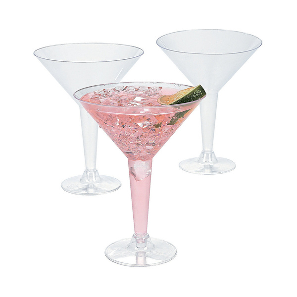 Big Party Pack Plastic Martini Glass - Clear