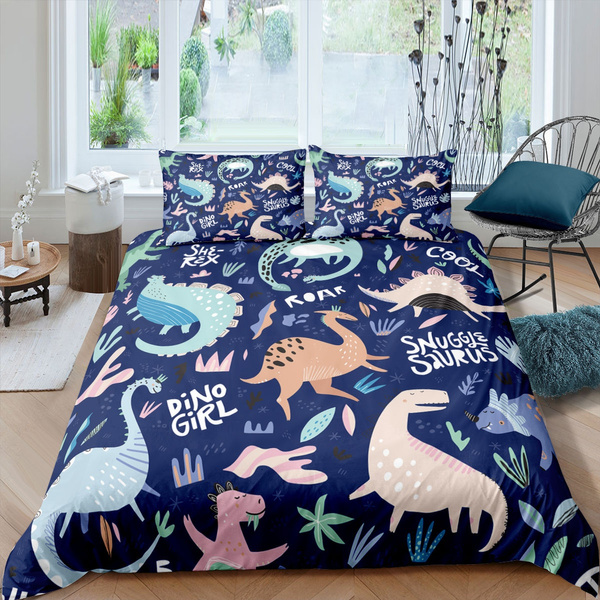 Girls Dinosaur Bedding Set Little Dino, Twin Bed Sheets For Toddler Girl