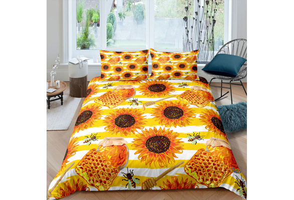 Cute Bear Bees Honey Comic Print Details about   Kids Quilted Bedspread & Pillow Shams Set